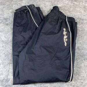 NOVARA Cycling‎ Pants Women's XL Black Nylon Zip & Strap Ankles Reflective